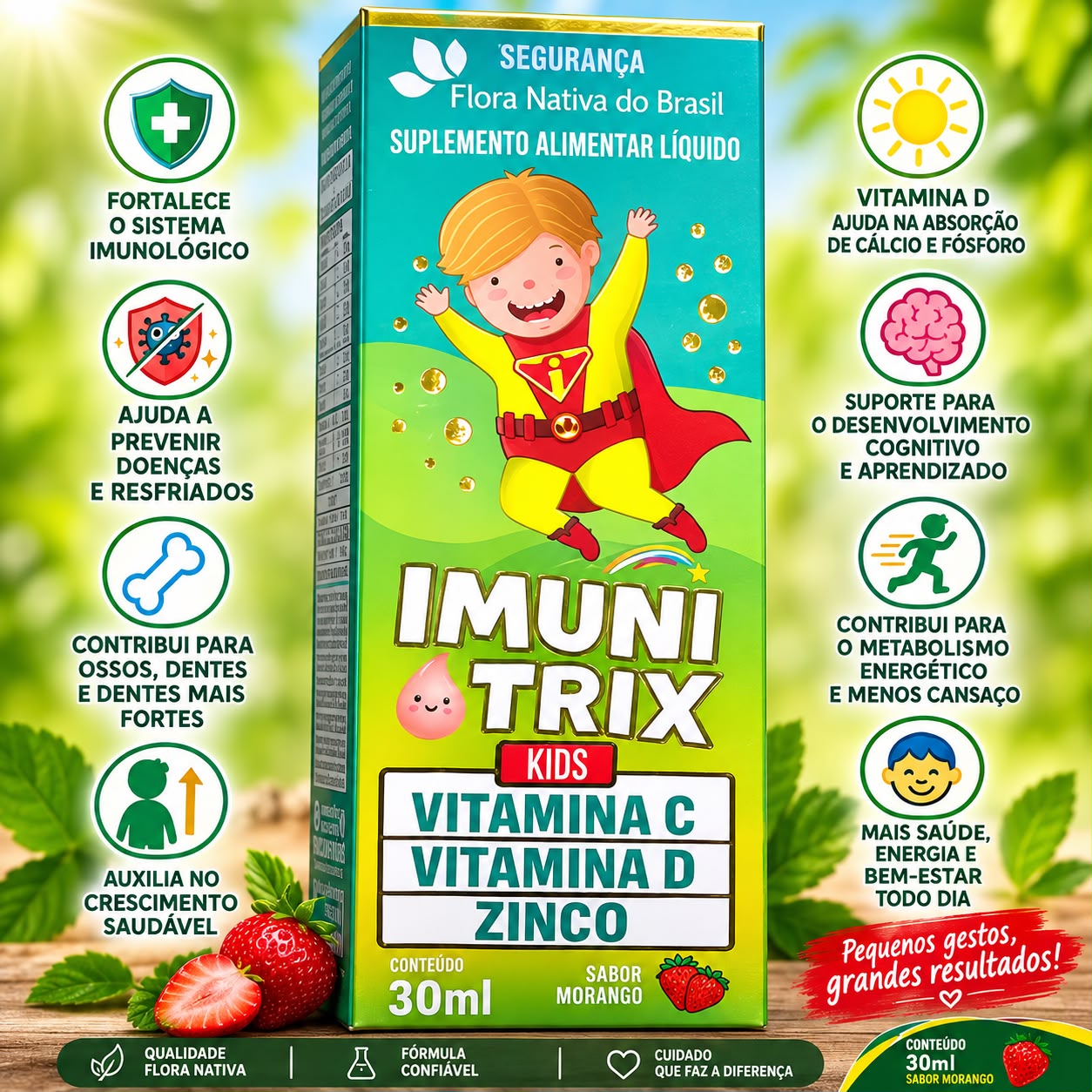Imuni Trix Kids - Vitamina C + D3 + Zinc en gotas
